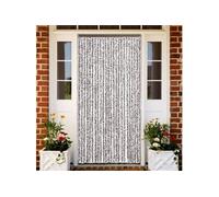 vidaXL Rideau anti-mouches marron et beige 100x200 cm chenille