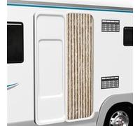 vidaXL Rideau Anti-mouches, Store Anti-insectes avec Crochet, Rideau de Porte Longueur et Largeur Réglables, Marron Foncé et Beige 56x200 cm Chenille