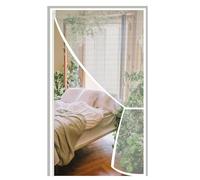 Rideau Anti-Mouches Pour Porte Terrasse 90x205cm Rideau Anti-Mouches MagnéTique Pliable, DifféRentes Tailles, Pour Porte De Cave, Salon, Porte De Chambre, Blanc