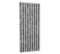 vidaXL Rideau anti-mouches Chenille G Gris et noir 56x185 cm Synthétique Intérieur