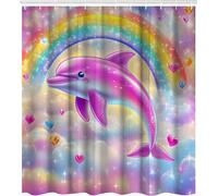 Rideau arc-en-ciel multifonctionnel design 180x180 cm - Dauphin rose