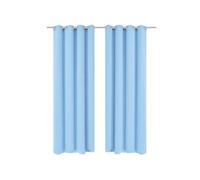 Rideau avec oillets métalliques 2 pcs 135 x 175 cm Turquoise