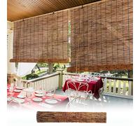 Rideau Bambou Exterieur Store Enrouleur Roseau Occultant 70% Store Bateau en Bambou avec Levage Store Roulant en Bambou pour Terrasse Fenêtres Et Portes, Pergola Balcon Cuisine(150x290CM(WxH))