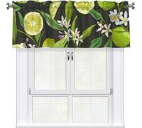 Rideau Cantonnière pour Cuisine, Motif Floral Printemps été, Occultant et Réglable, avec Passe Tringle, pour Chambre, Salle de Bain, Salon, Décoration D'intérieur(Style10)