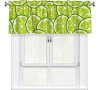 Rideau Cantonnière pour Cuisine, Motif Floral Printemps été, Occultant et Réglable, avec Passe Tringle, pour Chambre, Salle de Bain, Salon, Décoration D'intérieur(Style9)