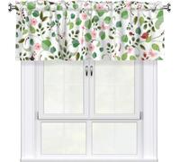 Rideau Cantonnière pour Cuisine, Motif Floral Printemps été, Occultant et Réglable, avec Passe Tringle, pour Chambre, Salle de Bain, Salon, Décoration D'intérieur(Style5)