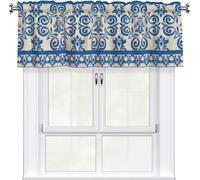 Rideau Cantonnière pour Cuisine, Motif Floral Printemps été, Occultant et Réglable, avec Passe Tringle, pour Chambre, Salle de Bain, Salon, Décoration D'intérieur(Style12)