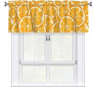 Rideau Cantonnière pour Cuisine, Motif Floral Printemps été, Occultant et Réglable, avec Passe Tringle, pour Chambre, Salle de Bain, Salon, Décoration D'intérieur(Style14)