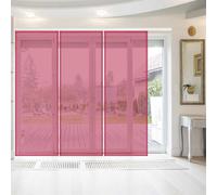 Rideau coulissant Elena Set de 3 pièces avec accessoires - Framboise