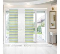 Rideau coulissant Elena Set de 3 pièces Rayé (190) sans accessoires Vert pétrole