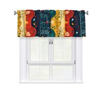 Rideau court à tringle à cantonnière 137,2 x 45,7 cm HJFCZH - Motif cerveau gauche et droit - Filtre de décoration d'intérieur - Pour salon, cuisine, studio