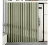 Rideau Court pour Placard sous Évier, Store à Clayette Pliable Anti-Poussière, Cache-Bureau Intime pour Dressing Ouvert(Green,W*H 80X90cm)