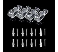 Rideau Crochet Stores Crochet,4 PCS Rideau Clip P Transparent avec Vis Crochet pour Cordon de Store en Plastique Dispositif de Sécurité pour Romains Verticaux Contrôle du Cordon à Chaîne à Billes