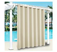 YEVENR Rideau d' extérieur Extra Large Imperméable Protection Solaire Coupe Vent Brise-Vue latéral pour Balcon terrasse Pergola Cabanon Jardin Gazebo Pavillon Rideaux Marron 1 PCS,352 * 223cm（W*L）