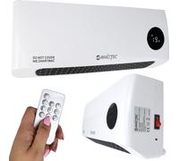 MalTec PT3800Wt Radiateur soufflant en céramique, montage mural, avec télécommande, chauffage rapide, fonction antigel, convient pour la maison, la salle de bain