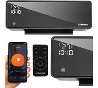 Rideau d'air chauffant mural wifi 2000w, application lcd zelvion + télécommande noir