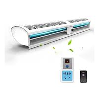 Rideau d'air électrique avec télécommande, direction du vent réglable, silencieux, économe en énergie, 2 vitesses de vent pour portes et fenêtres, taille 90 cm