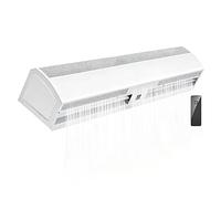 Rideau D'air Mural avec Télécommande Rideau D'air à Double Vitesse Rideaus de Vent Machine pour Maison Garage Magasin Restaurant 220V(150x18x19cm)