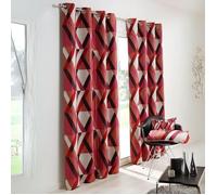 Rideau d'ameublement géométrique Rose Blush 140x260 cm
