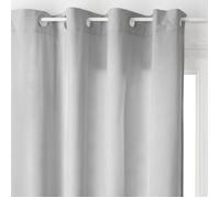 Rideau d'ameublement ""Lilou"" Effet velours 140 x 260 cm Atmosphera - Gris clair