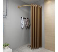 Rideau d'angle portable pour vestiaire - Séparateur d'intimité élégant pour magasins de vêtements, théâtres et vestiaires - Fixation murale avec tringles durables pour une répartition efficace de