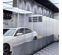 Rideau De Bâche Extérieur Transparent Imperméable,Bâche Plastique Pvc Avec Œillets,Pergola Gazebo Patio Panneaux Latéraux en Bâche Étanche Claire Grise,Rideaux De Séparation,W×H-4.3×2.1m(14.1*6.9ft)