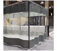 Rideau de bâche transparent imperméable pour pergola et terrasse - Panneaux latéraux en PVC résistant aux intempéries avec œillets - 1,6 x 3,5 m - Idéal pour l'intimité et la protection du jardin