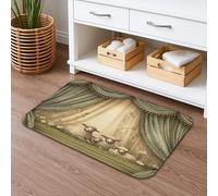 Rideau de bain à séchage rapide en flanelle de campagne absorbant et antidérapant pour décoration de salle de bain 40,6 x 61 cm