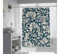 Rideau de Bain au Design Baroque Classique, Rideau de Douche élégant à Motif Floral botanique pour Une décoration Vintage Luxueuse, Tissu Facile à Entretenir 120 x 200 cm