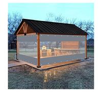 Rideau de balcon en PVC transparent imperméable - Cloison extérieure - Bâche anti-poussière pour porches et lave-auto, taille personnalisée 7,5 x 3 m, bouclier extérieur résistant aux intempéries