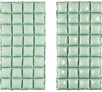 Rideau de ballons en plastique double face, vert sauge vert clair, 55 x 110 cm