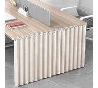 Rideau de Bureau accordéon Beige 160 x 70 cm - Jupe de Bureau Anti-poussière pour Dissimuler Les espaces sous la Table, idéale pour la Cuisine et Le Bureau - Cache-Rangement élégant avec tri