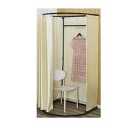 Rideau de Cabine d'essayage for Magasin vêtements, Protection la Vie privée for vestiaire Stable for Utilisation dans Les Bureaux des centres commerciaux et magasins détail(Beige)