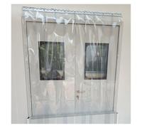 Rideau de congélation en PVC transparen,Rideau à Lanière PVC,Rideau Lamelles Transparent,pour Porte de Chambre Froide, Entrepôt,Refroidisseur de Supermarché(225x270cm/88.58x106.3in)