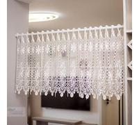Rideau de Dentelle macramé, Demi-Rideau Court rétro de Cuisine de café, Rideau de Dentelle Rustique Soluble à l'eau (Size : WxH 100x120cm/39x47inch)