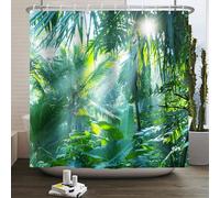 Rideau De Douche 120 X 200 La Forêt Verte Rideau De Douche Anti Moisissure,Rideau Douche Tissu,Rideau Baignoire,Rideau Salle De Bain,Rideaux Douche,Rideau De Baignoire