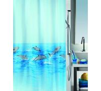 Rideau de douche - 180 x 200 cm - Bleu - Polyester - Motif Dauphin SPIRELLA
