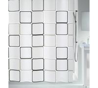 Rideau de douche - 180 x 200 cm - Noir et Blanc - Peva - Frame SPIRELLA