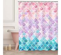Rideau de Douche 3D écailles de sirène, Lilas, Violet, Rose, Bleu, océan, décoration Murale de Salle de Bain, Chambre à Coucher, Tapisserie et Toile de Fond pour Cabine Photo, 183 cm