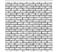 Rideau de Douche 80 x 180 Rideaux Douche Mur Rideau Salle de Bain Lavable Anti Moisissure Rétro Rideau Douche Blanc ImpriméDéCoratif Tissu Polyester avec Crochets