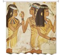 Rideau de Douche Anti Moisissure 180x180 égypte Rideau de Douche Tissu Imperméable Lavable Fille 3D Rideaux Baignoire Salle de Bain A/2477
