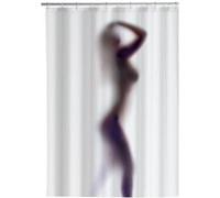 WENKO Rideau de Douche Anti-moisissure Silhouette - antibactérien, Lavable, Polyester, 180 x 200 cm, Multicolore