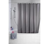 Rideau de douche anti-moisissure WENKO 180x200 cm - Gris - Hydrofuge - Polyester