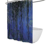 Rideau de douche aux nénuphars peinture à l’huile Art abstrait 180x220cm
