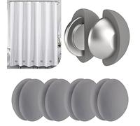Rideau de Douche avec aimants Solides en Silicone, ne Rouille Pas, ne se détache Pas, empêche Le Rideau de Douche de souffler Les fenêtres, Les Rideaux, Les Poids de la Nappe (gris foncé, 5 paires)