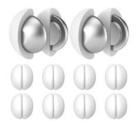 Rideau de Douche avec aimants Solides en Silicone, ne Rouille Pas, ne se détache Pas, empêche Le Rideau de Douche de souffler Les fenêtres, Les Rideaux, Les Poids de la Nappe (blanc, 10 paires)