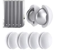Rideau de Douche avec aimants Solides en Silicone, ne Rouille Pas, ne se détache Pas, empêche Le Rideau de Douche de souffler Les fenêtres, Les Rideaux, Les Poids de la Nappe (blanc, 5 paires)