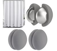 Rideau de Douche avec aimants Solides en Silicone, ne Rouille Pas, ne se détache Pas, empêche Le Rideau de Douche de souffler Les fenêtres, Les Rideaux, Les Poids de la Nappe (Gris foncé, 3 Paires)