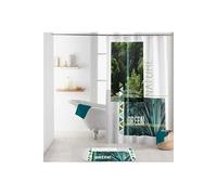 rideau de douche avec crochets 180 x 200 cm polyester Green nature