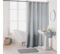 Rideau de douche avec crochets 180 x 200 cm polyester uni essencia Gris
